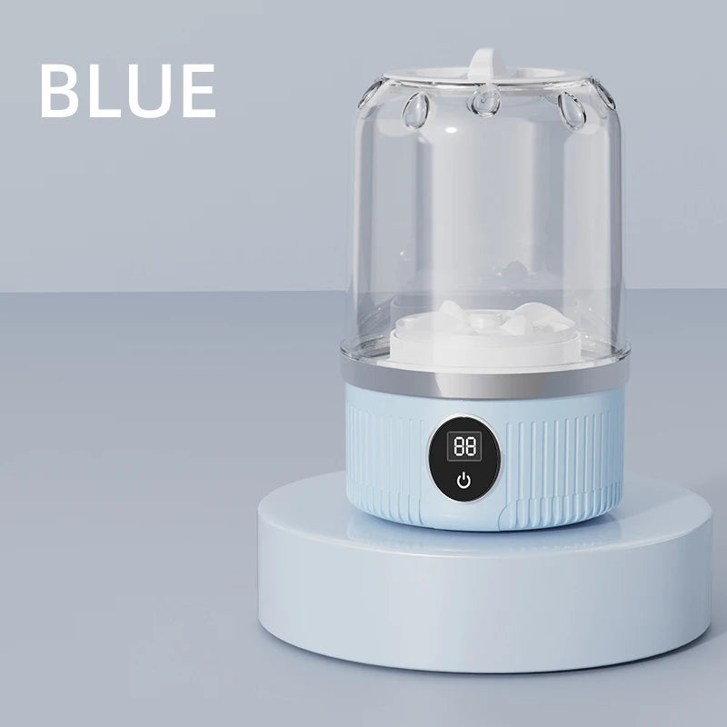 Wireless Washing Machine Portable Underwear Cleaner 1L Mini Socks Washing Machine Dehydratable Laundry Bucket for Teenagers