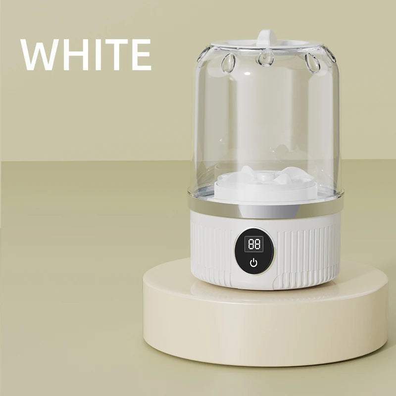 Wireless Washing Machine Portable Underwear Cleaner 1L Mini Socks Washing Machine Dehydratable Laundry Bucket for Teenagers