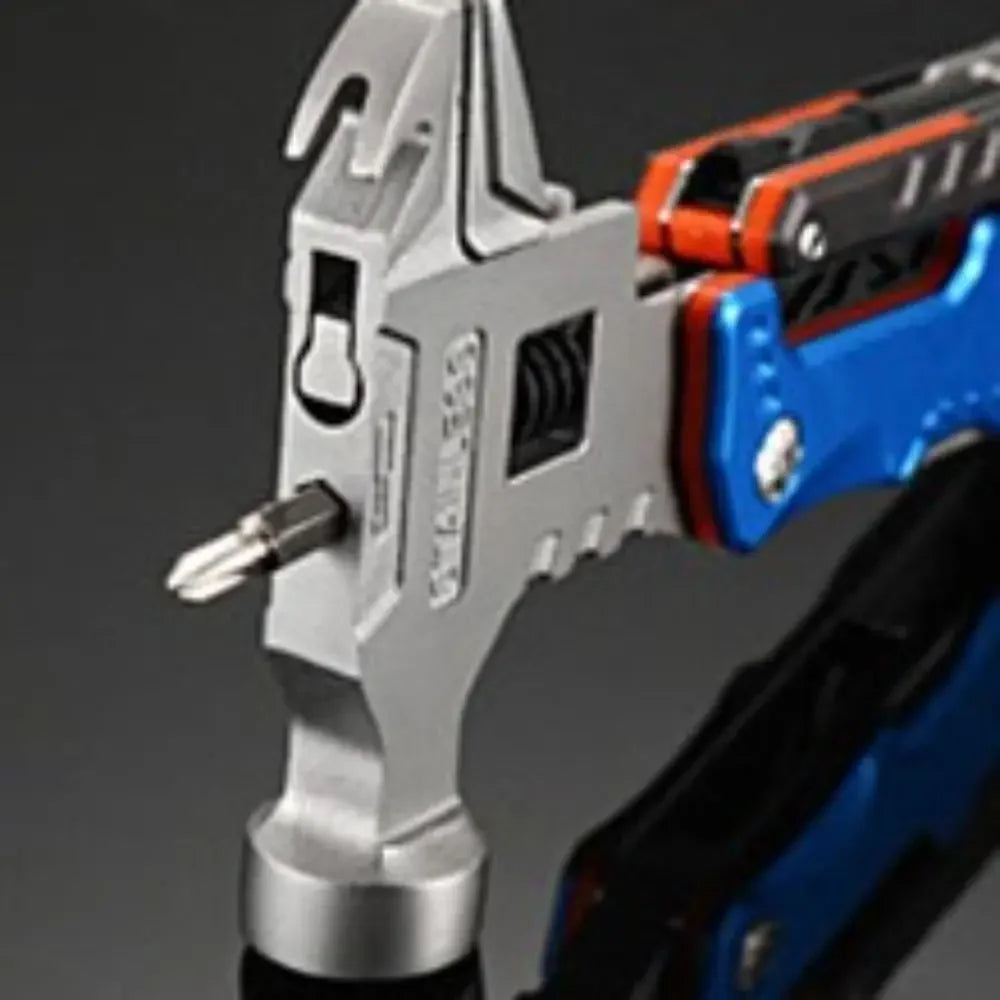 Portable Hammer 14 in 1 Multitool Fold Integrated Adjustable Wrench Device Survival Multifunctional Tool Camping