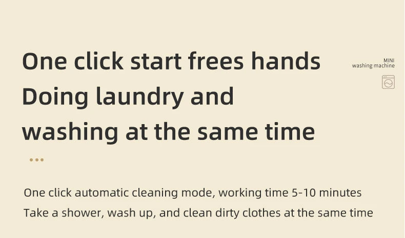 Wireless Washing Machine Portable Underwear Cleaner 1L Mini Socks Washing Machine Dehydratable Laundry Bucket for Teenagers